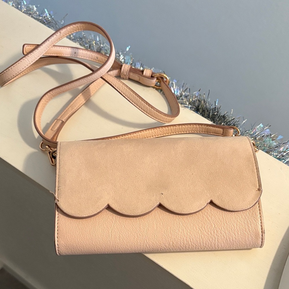 LC Lauren Conrad Baby Pale Pink Crossbody Bag/Purse